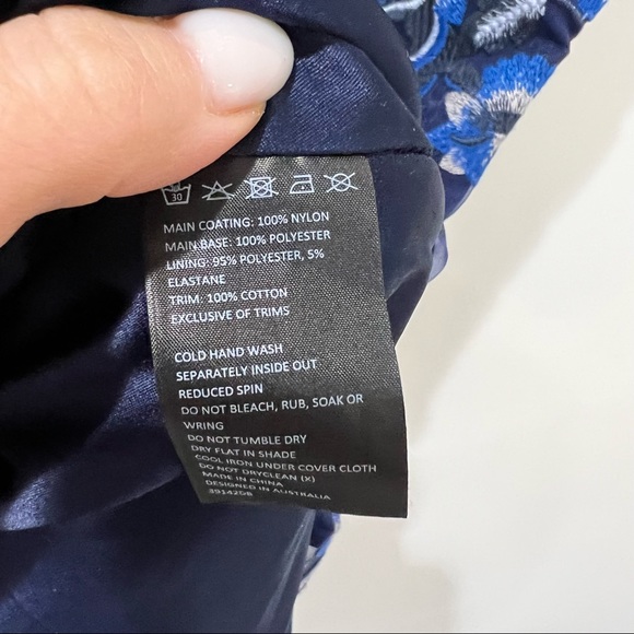 Revolve X Bardot Sapphire Lace Midi floral dress Sz L NWT - Picture 9 of 15